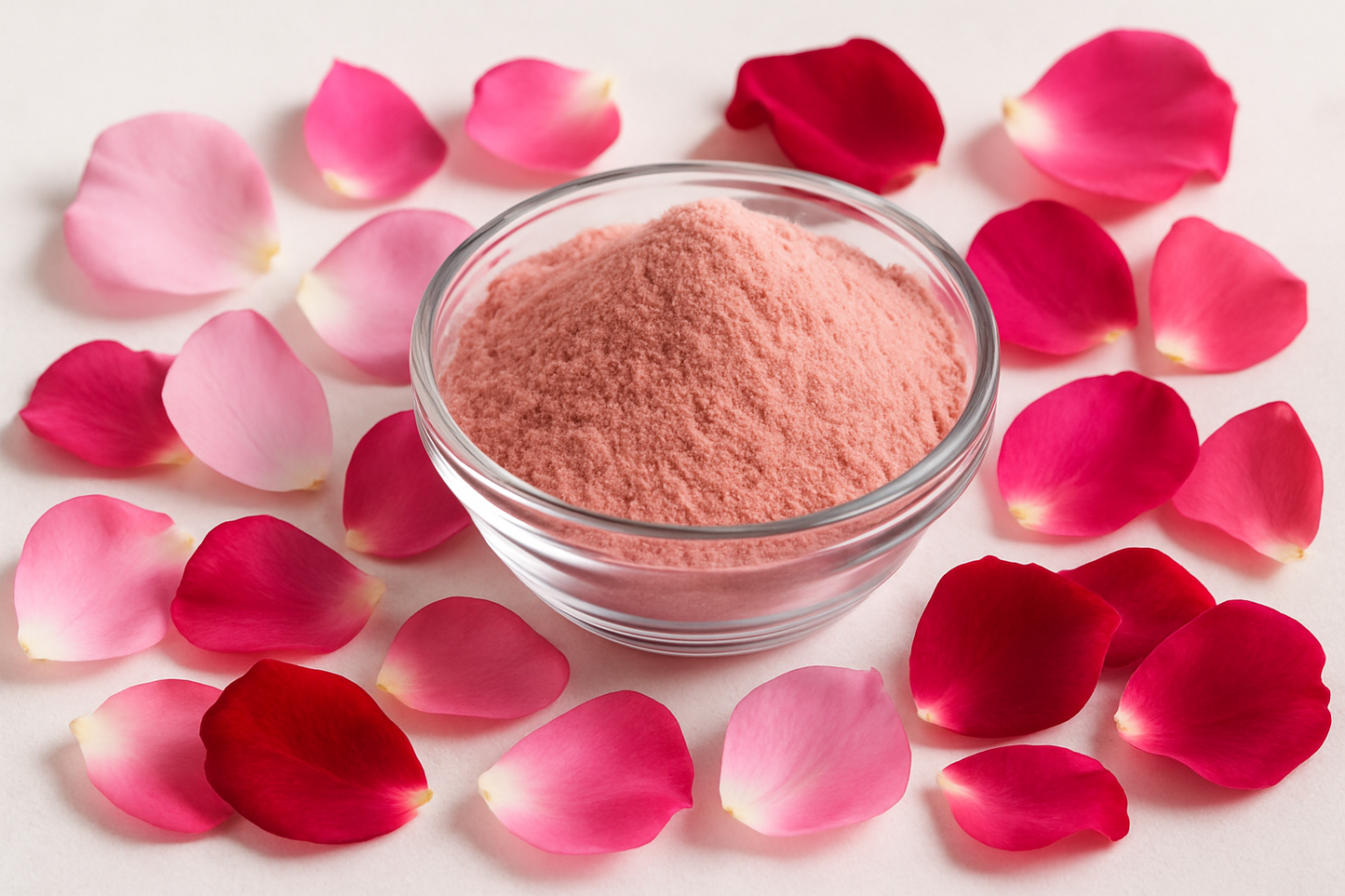 rose petals powder with rose petals