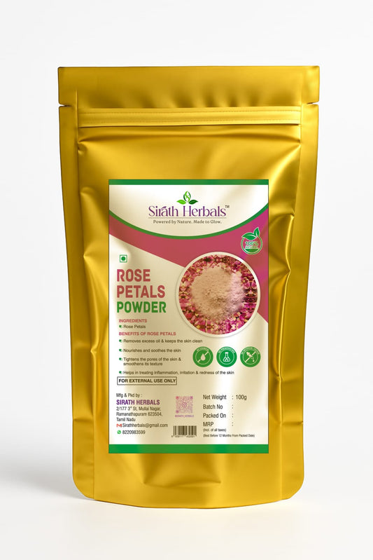 Premium Rose Petals Powder - Chemical-Free Herbal Skincare